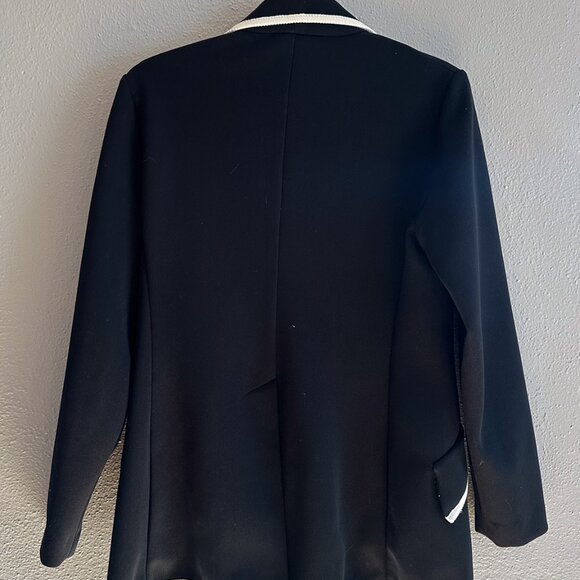 VINTAGE TANJAY Black Sailor Stretch Blazer Jacket - Picture 3 of 3